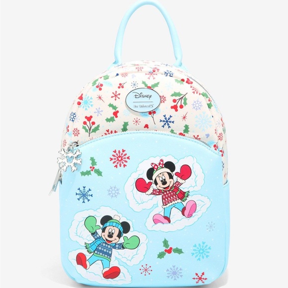 Disney Her Universe Mickey Mouse & Minnie
Mouse Snow Angels Mini Backpack/card… - Picture 3 of 9